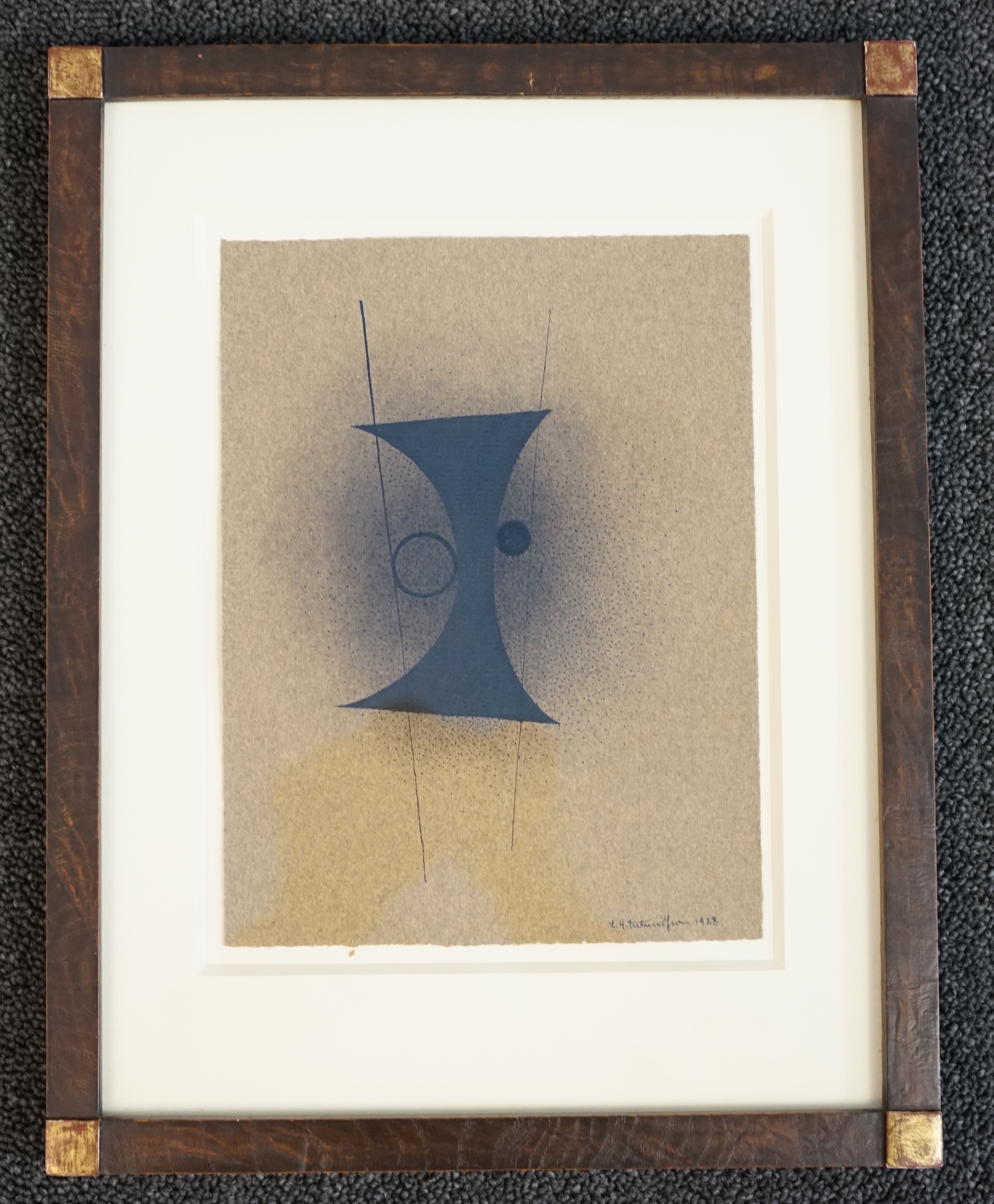 Léon-Arthur Tutundjian (Armenian, 1905-1968), Abstract, ink and wash drawing, 21 x 16cm